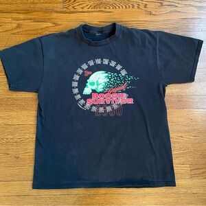 2000 Vintage Glow in the Dark Boogie Survivor Faded Black T-shirt